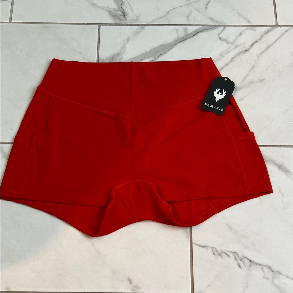 Red  Namarie Liza Shorts